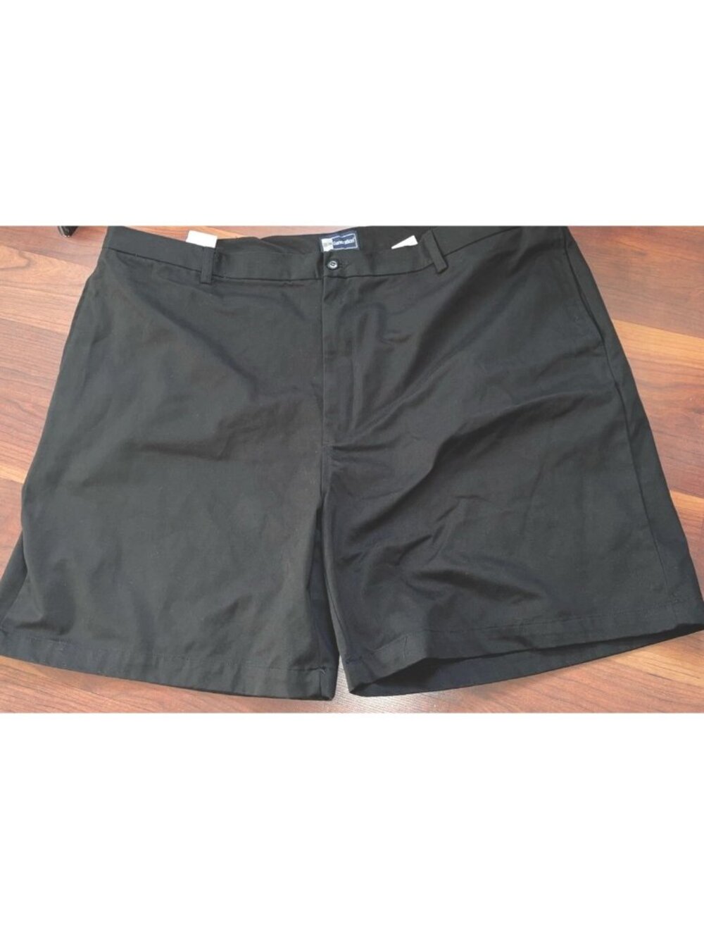 Blue Generation Black Chino Shorts Dupont Teflon Stain Release W48 inseam 8" New